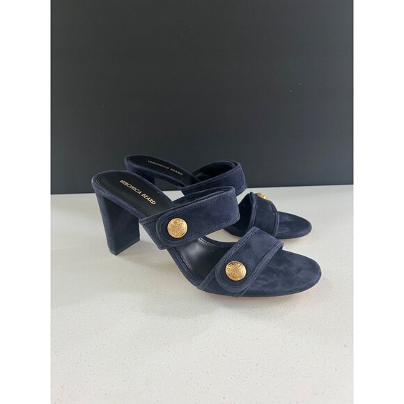 VERONICA BEARD Galea Slide eclipse suede Sandal heels size 9 - Picture 3 of 10